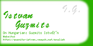 istvan guzmits business card